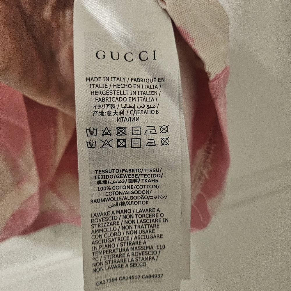 Gucci x Doraemon Pink Tie-Dye Graphic T-Shirt (Made in Italy) - Picture 3 of 5